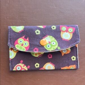 Colorful Owl Print Kids Wallet